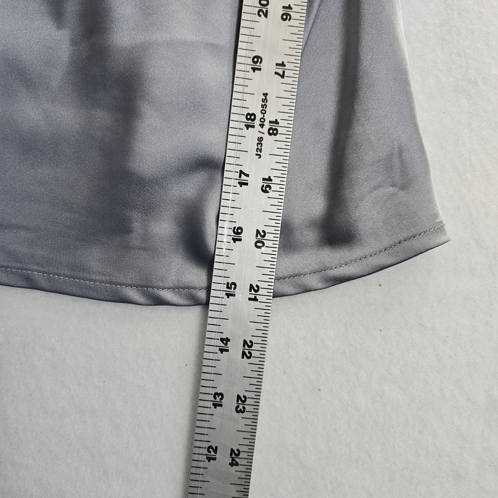 Altar'd State Womens Satin Cami Top Grey Blue SPaghetti Adjustable Straps Small - Picture 3 of 8